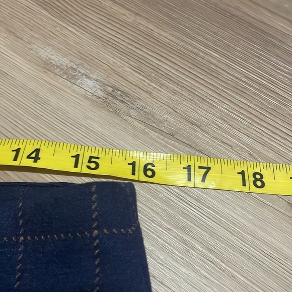 Charter Club Cambridge Windowpane Print Slim Pants Navy check Size 12P Pull on - Picture 8 of 13